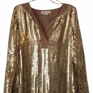 Michael Kors gold sequin tunic